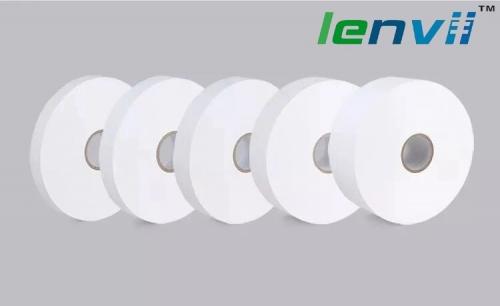 LENVII Blank Roll for Printing Wash Care Labels, Polyester Paper Fabric Material, Wash Label, Care Label