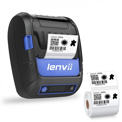 2in/58mm Portable Mobile Anti-fall Thermal Label and Receipt Printer,  USB Bluetooth 4.0  with Rechargeable Battery| LENVII LV-399B